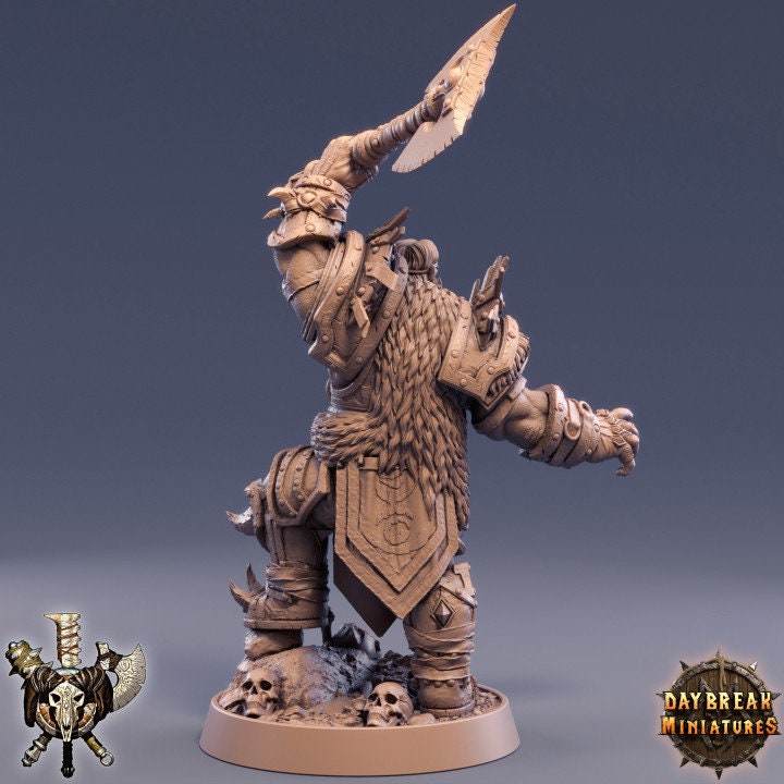 Cutter Cadenza - Orc Barbarian - Unpainted Miniature