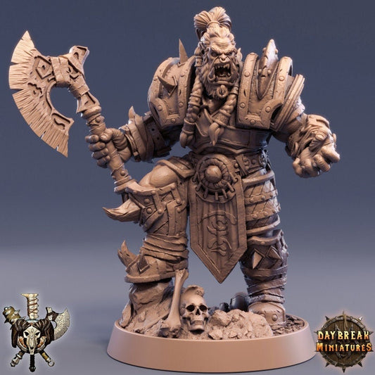 Lord Primo - Orc Barbarian - Unpainted Miniature