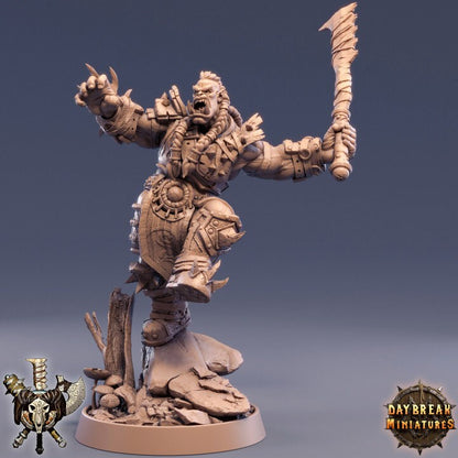 Helgor Haim - Orc Barbarian - Unpainted Miniature