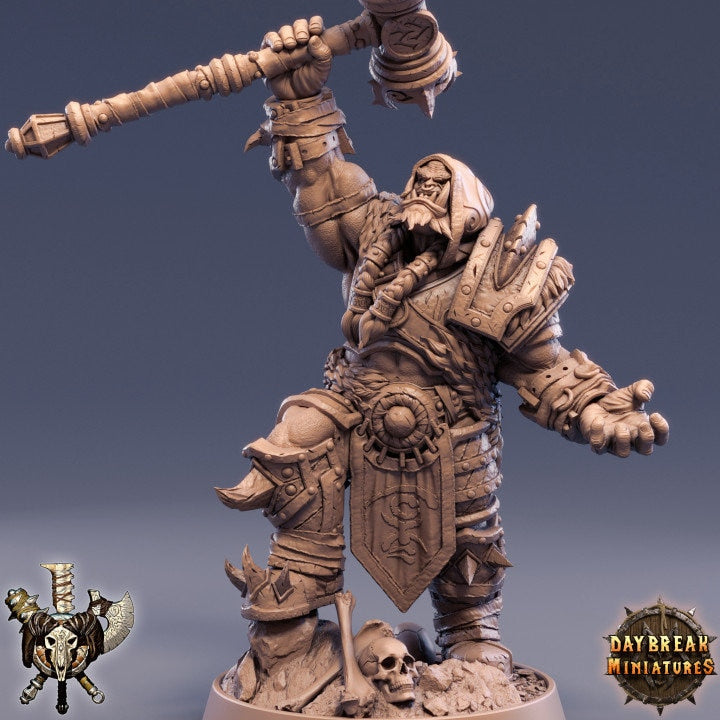 Oleg Greeznag - Orc Barbarian - Unpainted Miniature