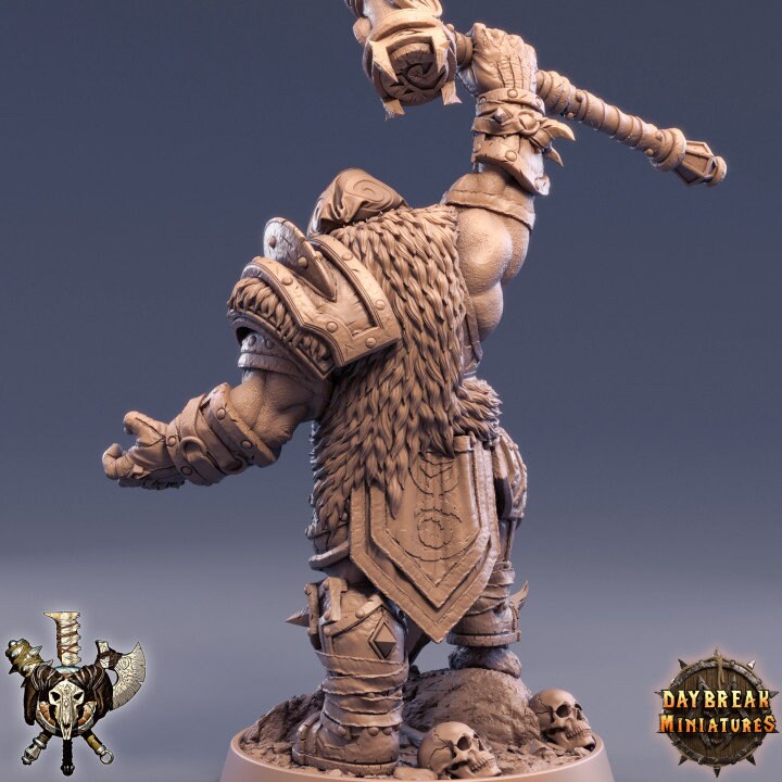 Oleg Greeznag - Orc Barbarian - Unpainted Miniature