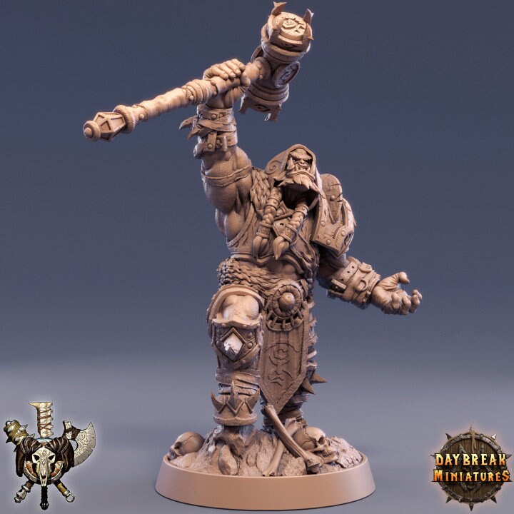 Oleg Greeznag - Orc Barbarian - Unpainted Miniature