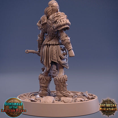 Gasca Jaggedaxe - Human Barbarian - Unpainted Miniature