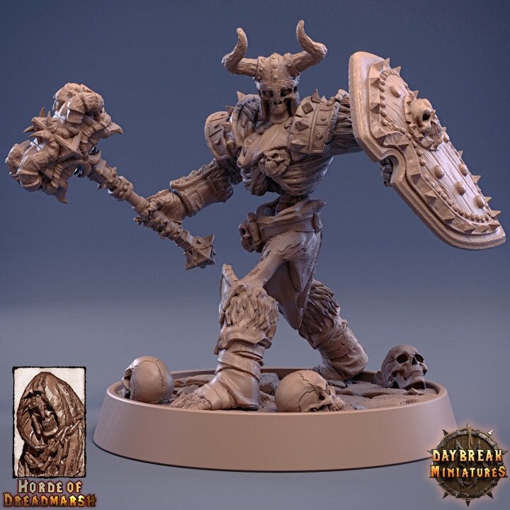 Skeletal Warrior with Mace and Shield