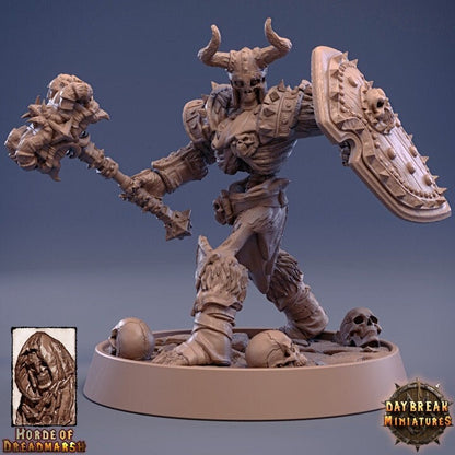 Skeletal Warrior with Mace and Shield