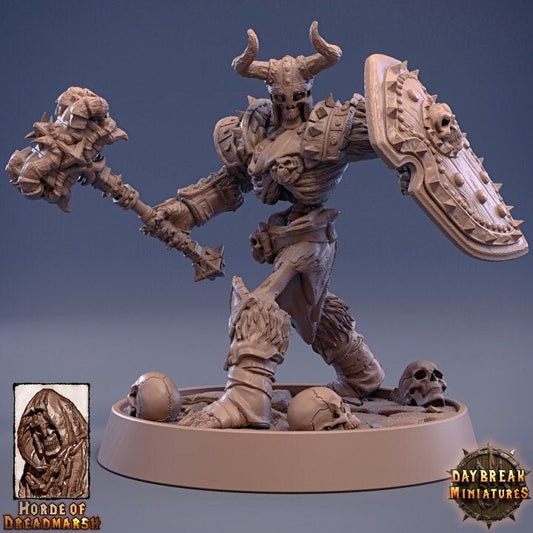 Skeletal Warrior with Mace and Shield