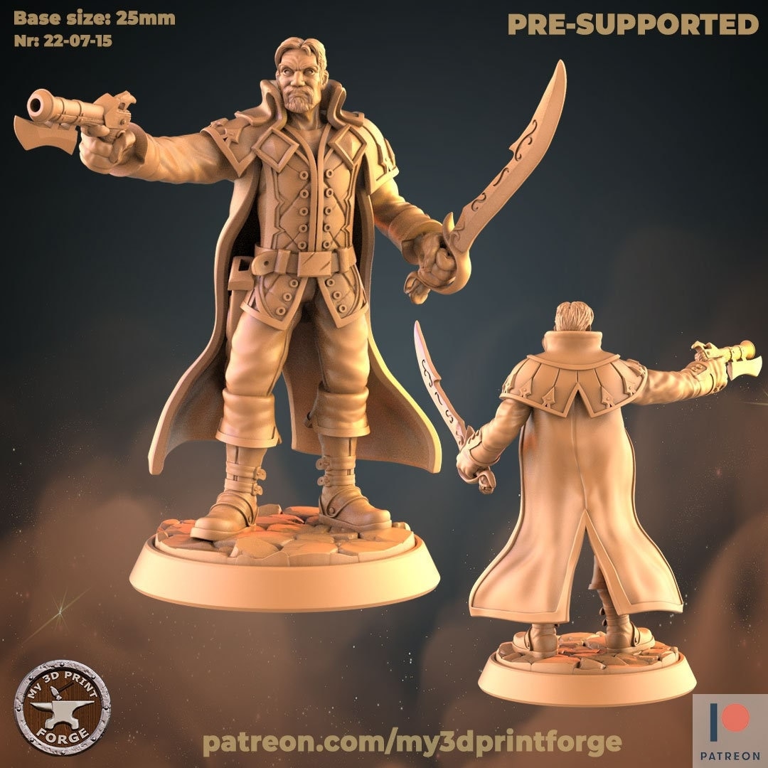 Human Male Fighter  - Unpainted Miniature