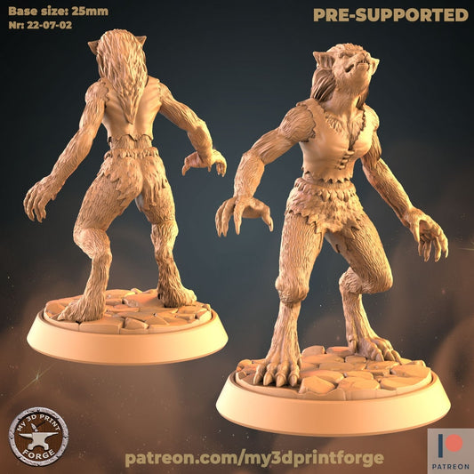 Female Werewolf - Sniffing - Unpainted Miniature