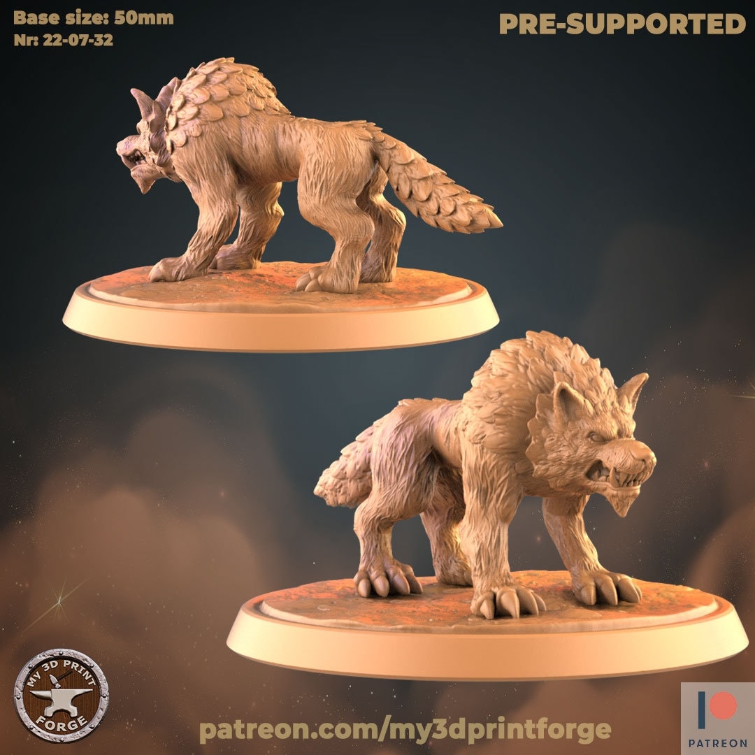 Wolf - Growling - Unpainted Miniature