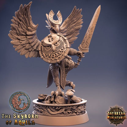 Jaspis Strangeswoop - Birdfolk Fighter - Unpainted Miniature