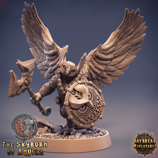 Genzel Grimwing - Birdfolk Fighter - Unpainted Miniature