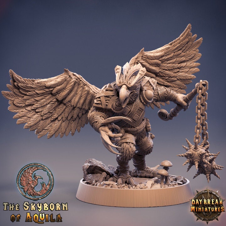 Prios Powerbeak - Birdfolk Barbarian - Unpainted Miniature