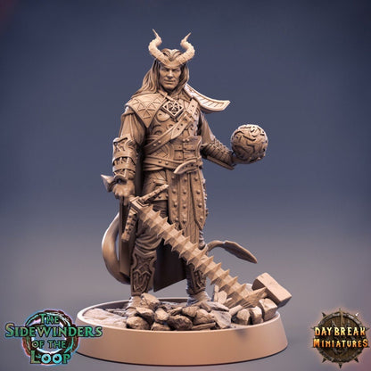 Emil Luckso - Tiefling Mage - Unpainted Miniature