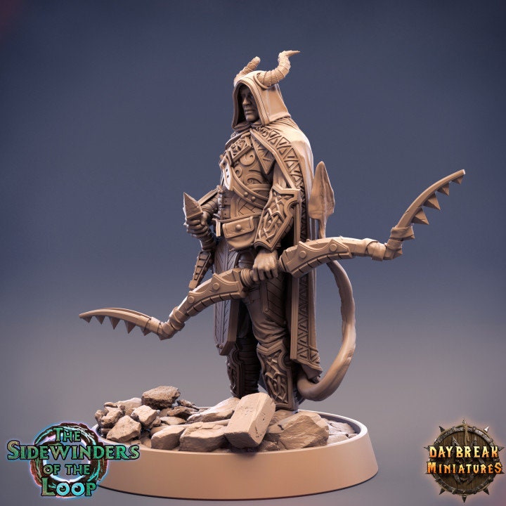 Horst Panthertail - Tiefling Ranger - Unpainted Miniature