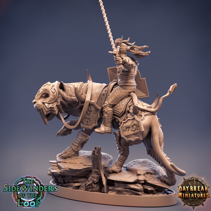 Noosher Neverpray - Tiefling Fighter - Unpainted Miniature