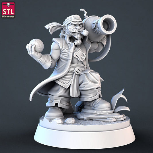 Canon Dain - Dwarf Pirate - Unpainted Miniature