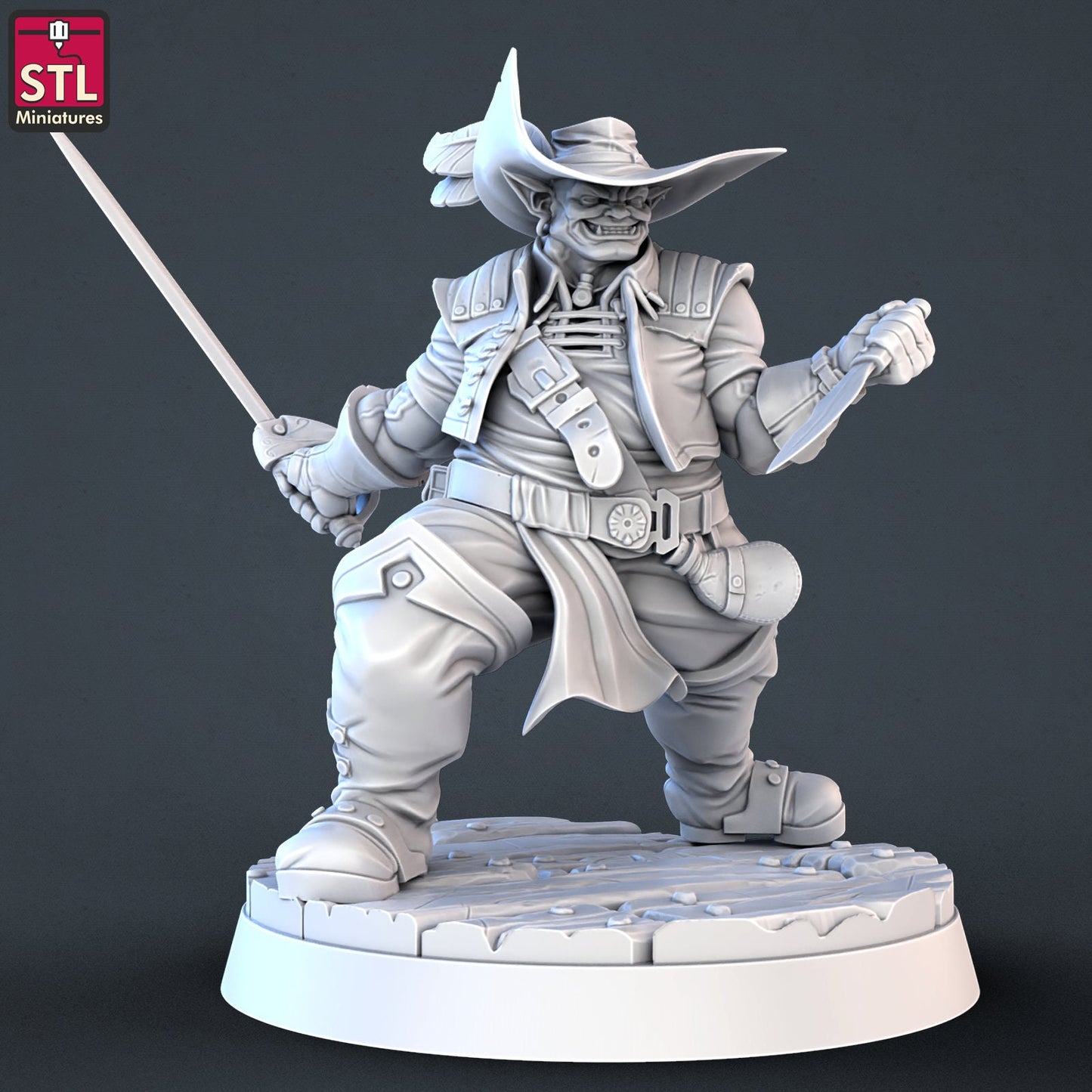 Zorog Kran - Pirate Captain - Unpainted Miniature