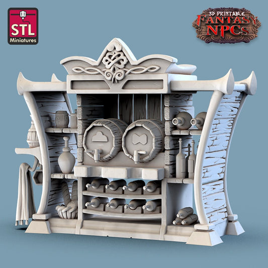 Tavern Shelf - Unpainted Miniature