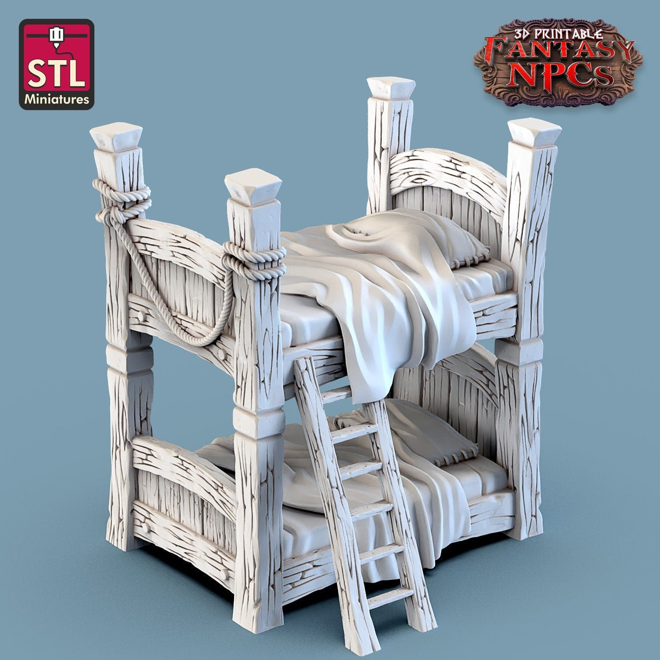 Bunk Bed - Unpainted Miniature