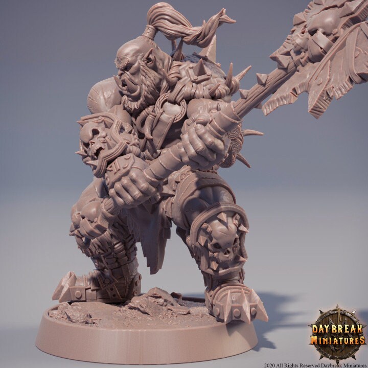 Lokomotiv Zwingli - Orc Barbarian - Unpainted Miniature