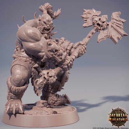 Lokomotiv Zwingli - Orc Barbarian - Unpainted Miniature