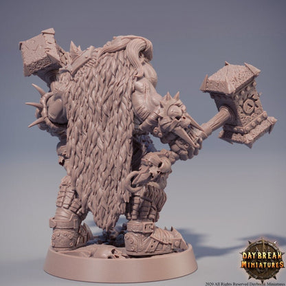 Rutger Gausshammer - Orc Barbarian - Unpainted Miniature