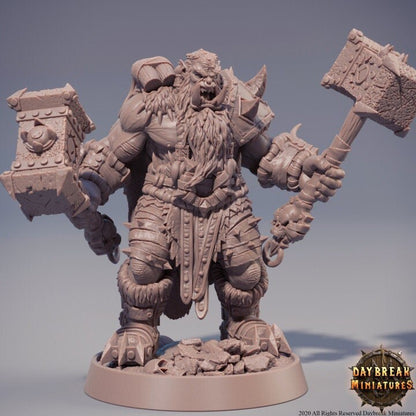 Rutger Gausshammer - Orc Barbarian - Unpainted Miniature