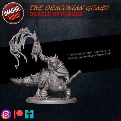 Dragonkin Flame Oracle - Unpainted Miniature