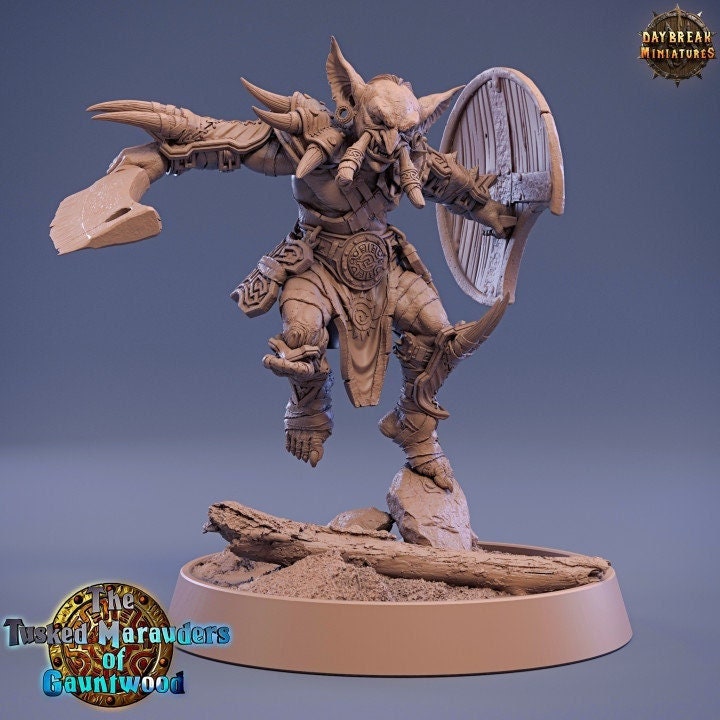 Jauk Stomper - Goblin Fighter with Sword and Shield