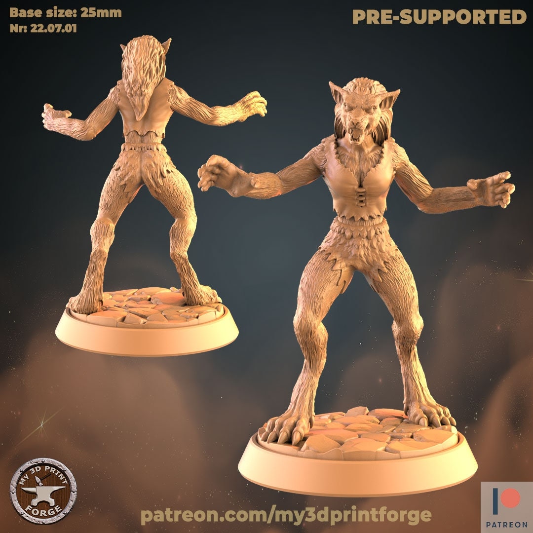 Female Werewolf - Unpainted Miniature