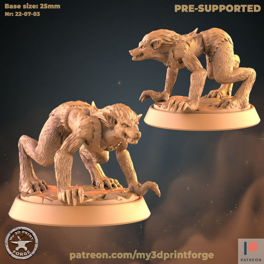 Female Werewolf - Running - Unpainted Miniature