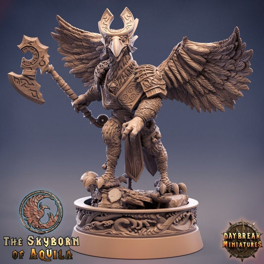 Haim Fireflight - Birdfolk Barbarian - Unpainted Miniature