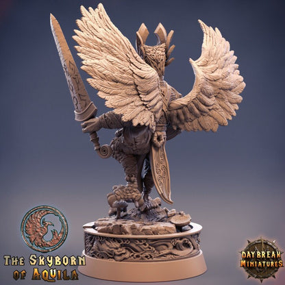 Jaspis Strangeswoop - Birdfolk Fighter - Unpainted Miniature