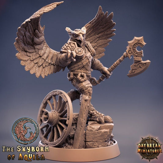 Airo Skycrusher - Birdfolk Fighter - Unpainted Miniature