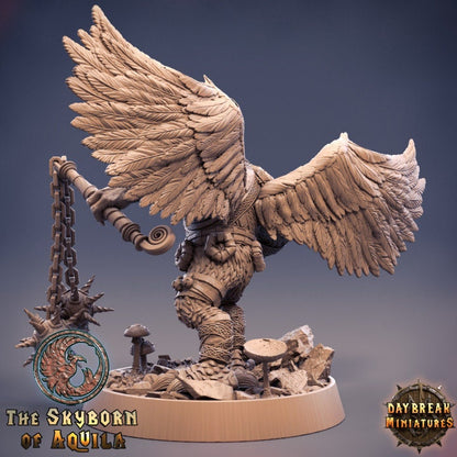 Prios Powerbeak - Birdfolk Barbarian - Unpainted Miniature