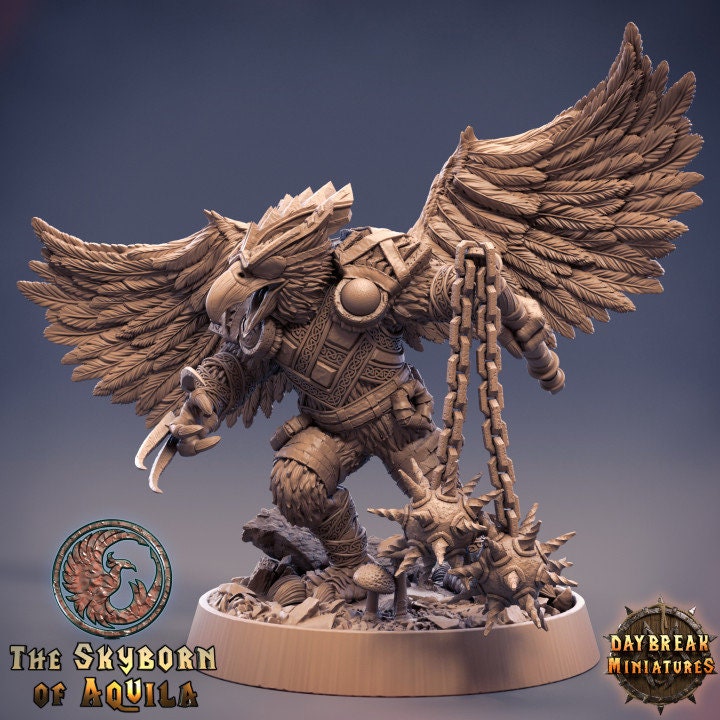 Prios Powerbeak - Birdfolk Barbarian - Unpainted Miniature