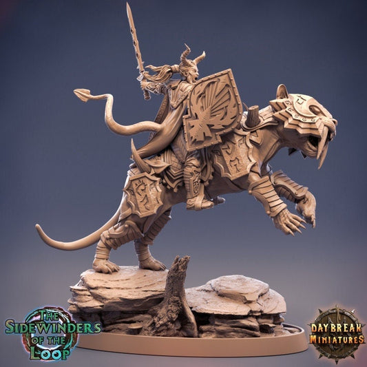 Zika Flammery - Tiefling Fighter - Unpainted Miniature