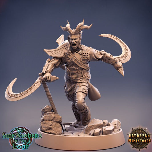 Patric Privateer - Tiefling Assassin - Unpainted Miniature