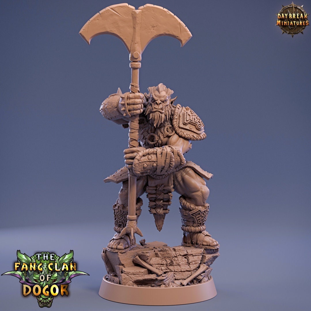 Bugbear with Staff - Unpainted Miniature