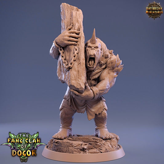 Ogre with Stump - Unpainted Miniature