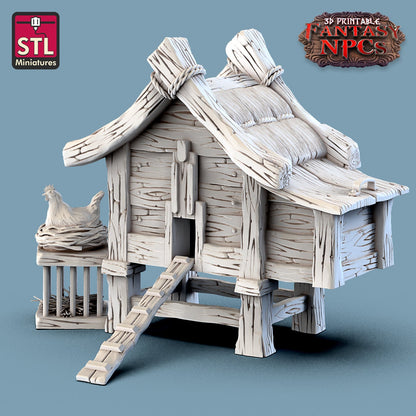 Chicken Coop - Unpainted Miniature