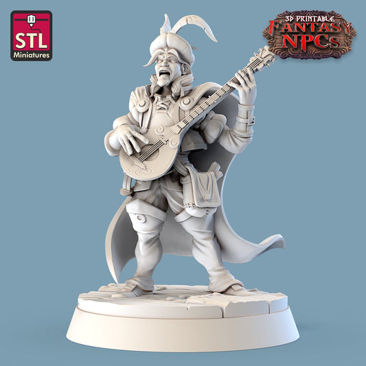 Male Bard - Unpainted Miniature