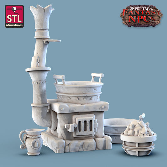 Cooking Stove - Unpainted Miniature