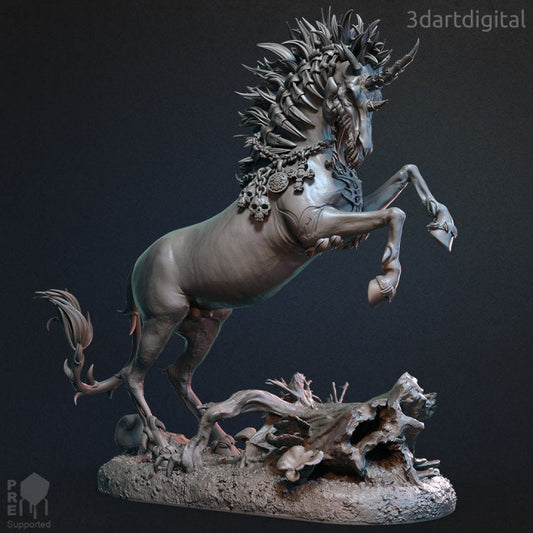 Dark Unicorn - Unpainted Miniature