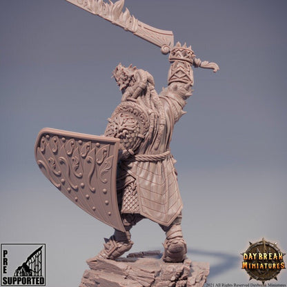 Tourmaline the Petrifier - Dragonborn Fighter - Unpainted Miniature