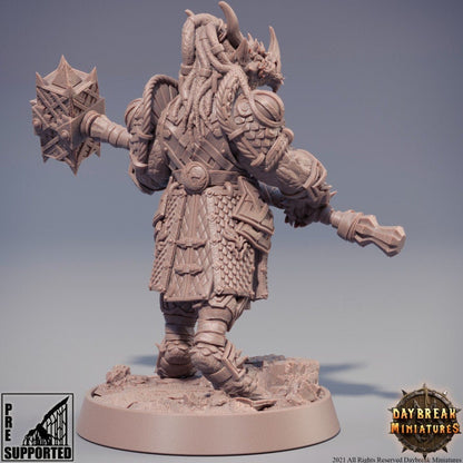 Goshenite Neverguesser - Dragonborn Fighter Miniature