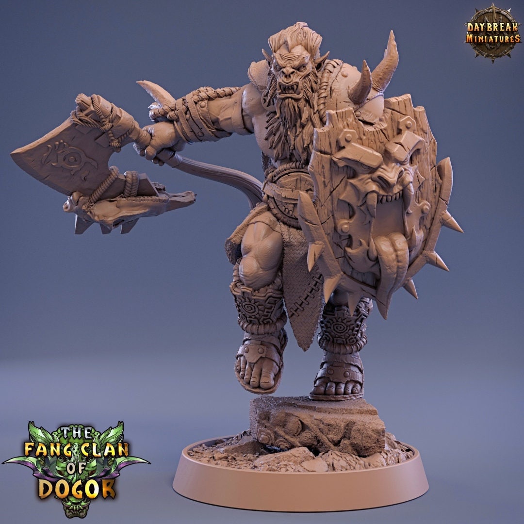 Oista Hung - Bugbear Barbarian - Unpainted Miniature