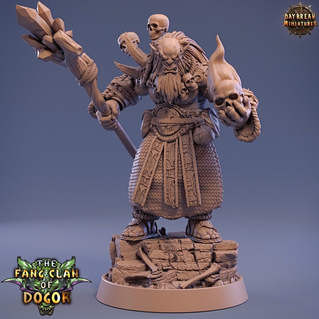 Gerger Deeprip - Bugbear Warlock - Unpainted Miniature