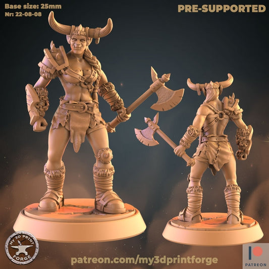 Female Orc Grunt - Standing - Unpainted Miniature