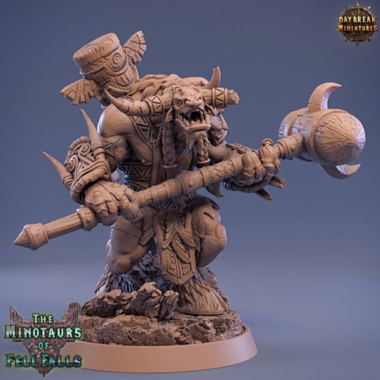 Christo Hellborn - Minotaur Fighter - Unpainted Miniature